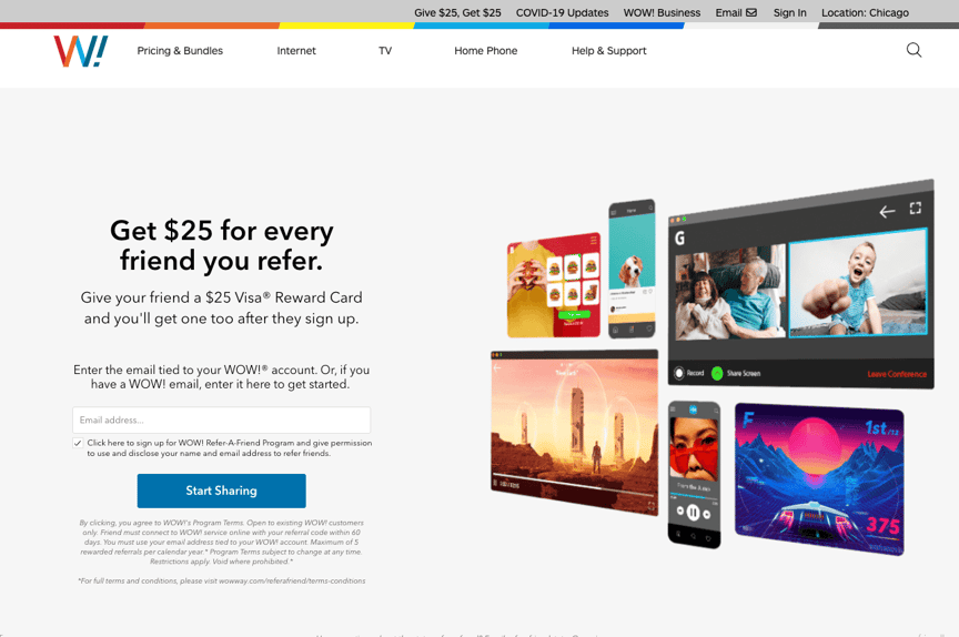 Wow Refer a friend program