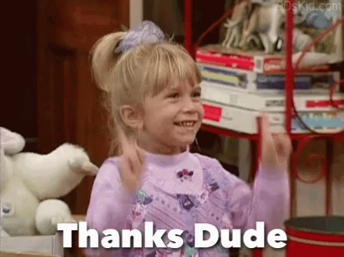Michelle Tanner Thanks GIF - Find & Share on GIPHY