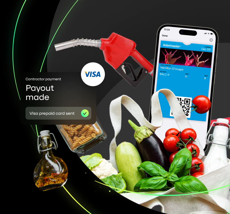 Instant, global payouts with Visa prepaid cards