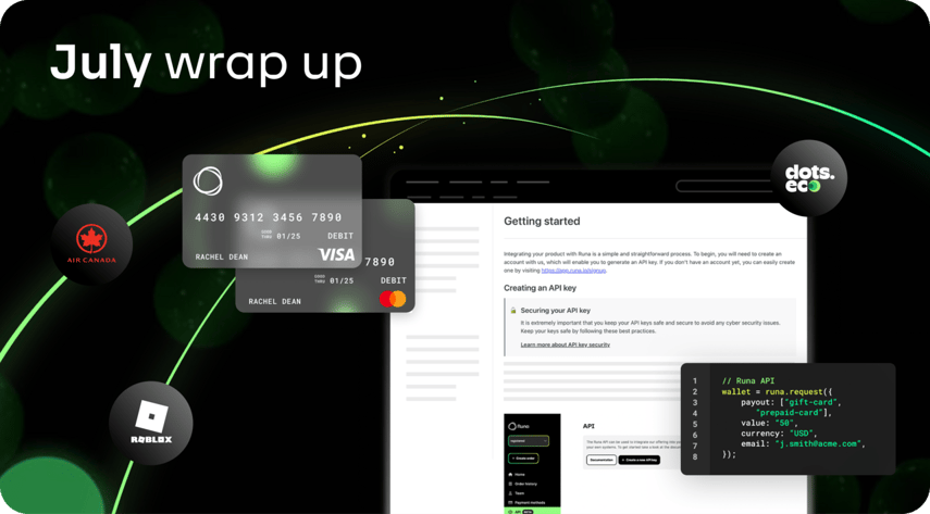 July wrap up: New ways to pay, more ways to win
