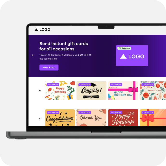 Runa shop single branded gift card site