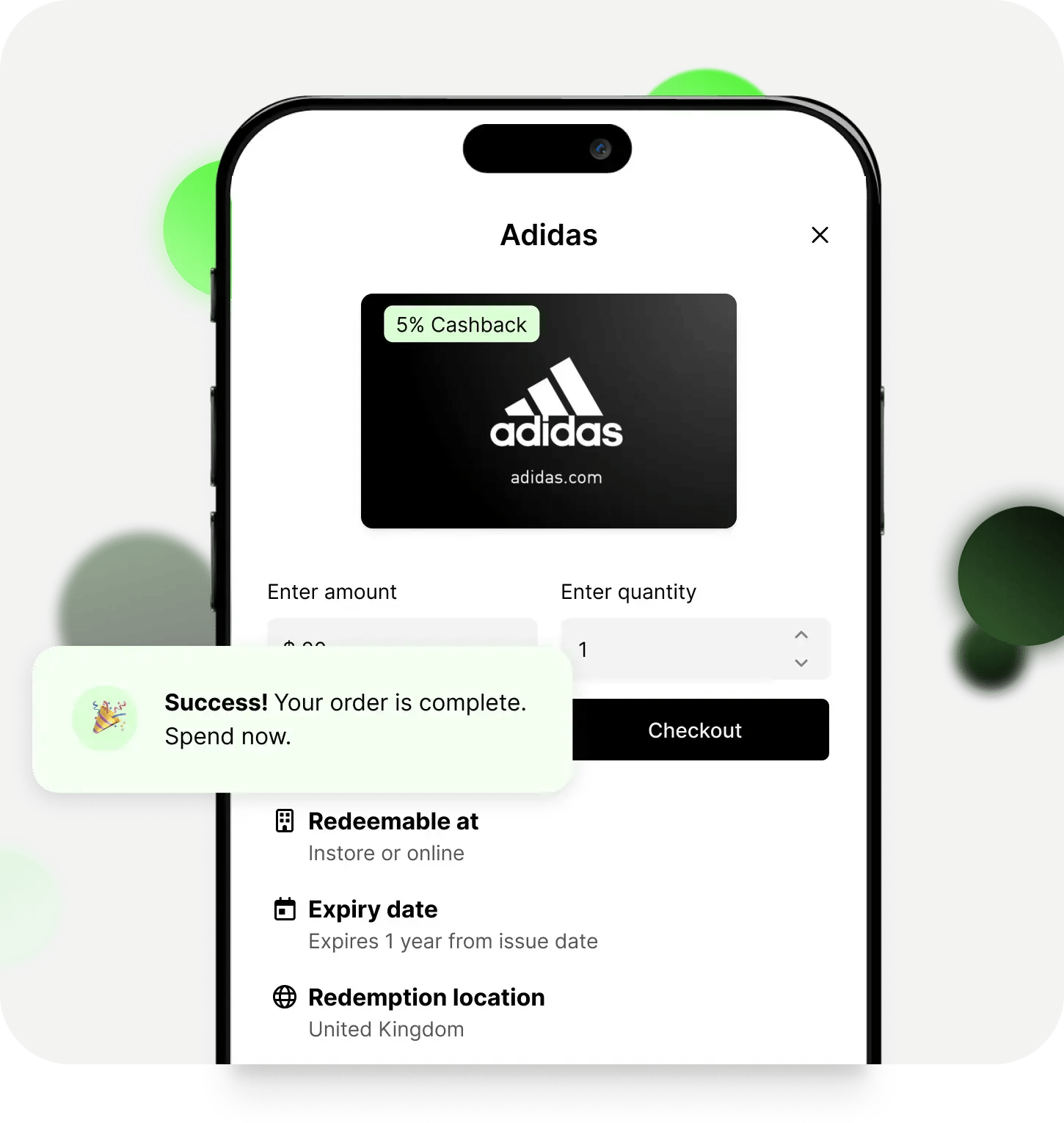 phone with discount adidas gift card purchased
