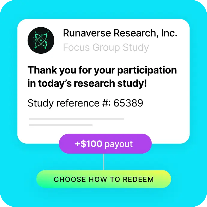 Focus Group Payouts